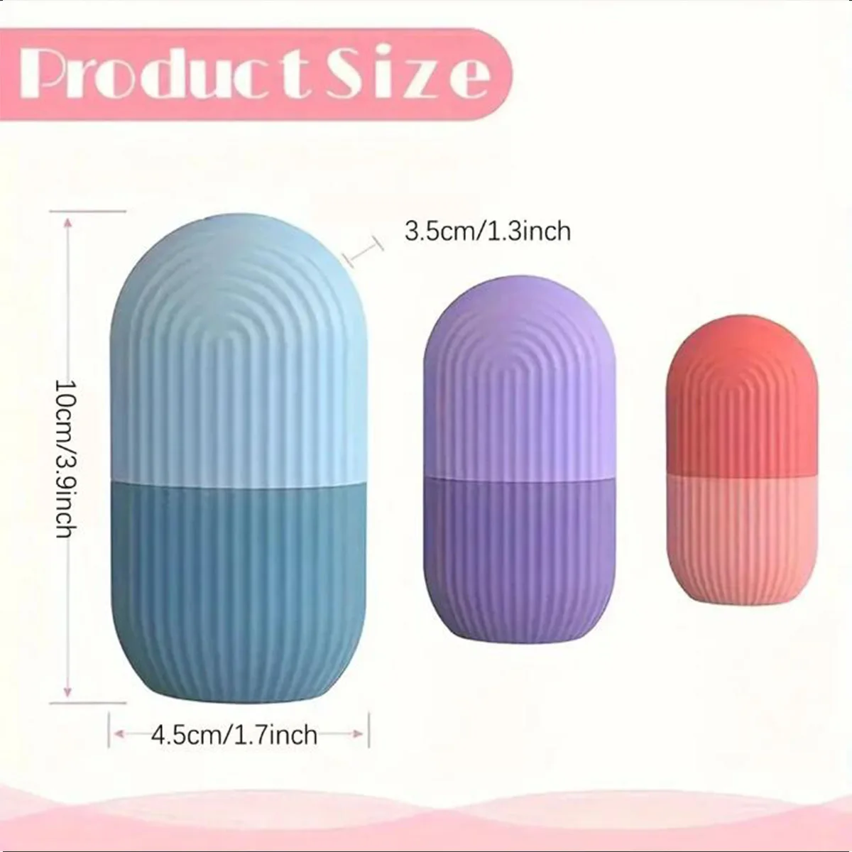 1PC Silicone ice roller-skin massage-facial massage roller, suitable for eye, neck and face-skin care tools.