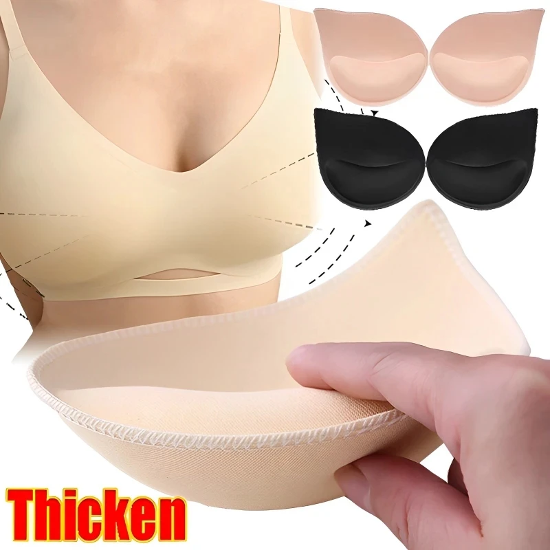 3D Push Up Bra Pads Inserts ชุดชั้นในสตรีขนาดเล็ก Breast Lift Breathable ฟองน้ําเบาะ Bra Pad ซับชุดว่ายน้ํา Bra ใส่