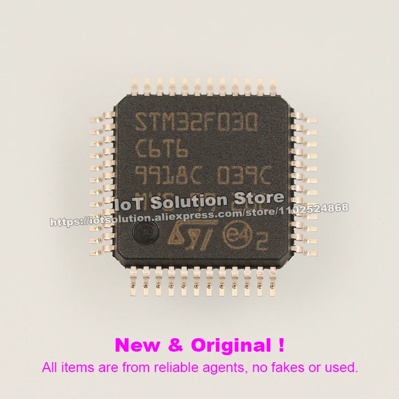 STM32F030C6T6TR แพ็คเกจ LQFP-48แขน Cortex-M0แกน STM32F030C6T6