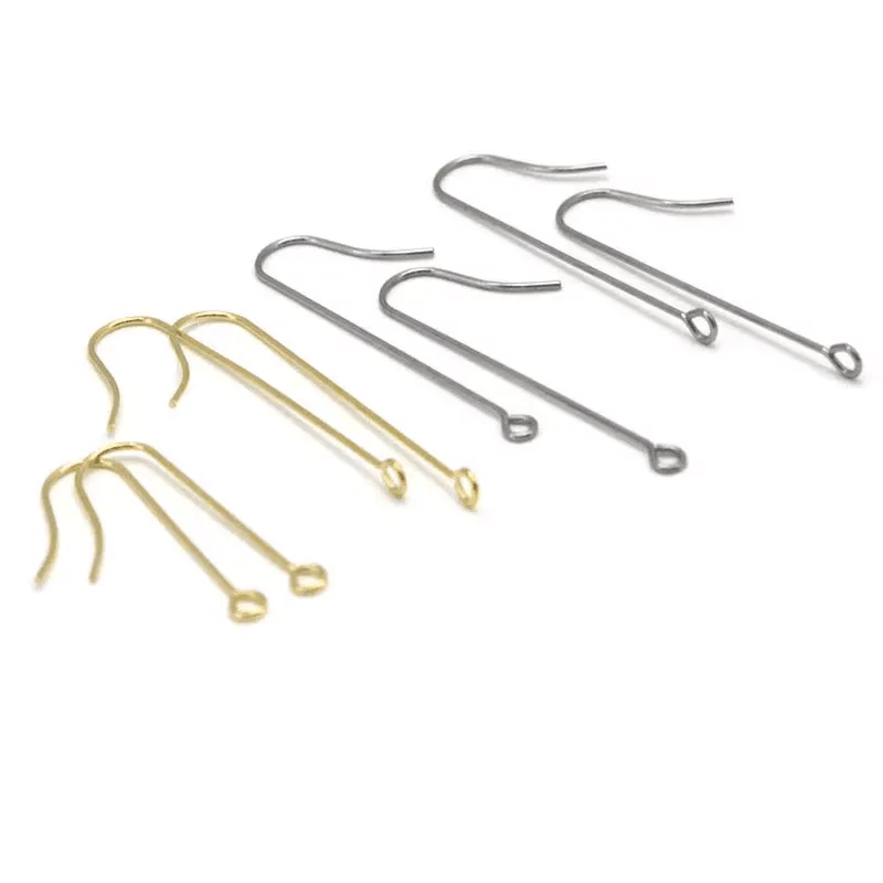 20 Stück 316 Edelstahl Einfache Ohrhaken für Schmuckherstellung Hypoallergene Damen-Ohrhaken-Clips Ohrdraht DIY
