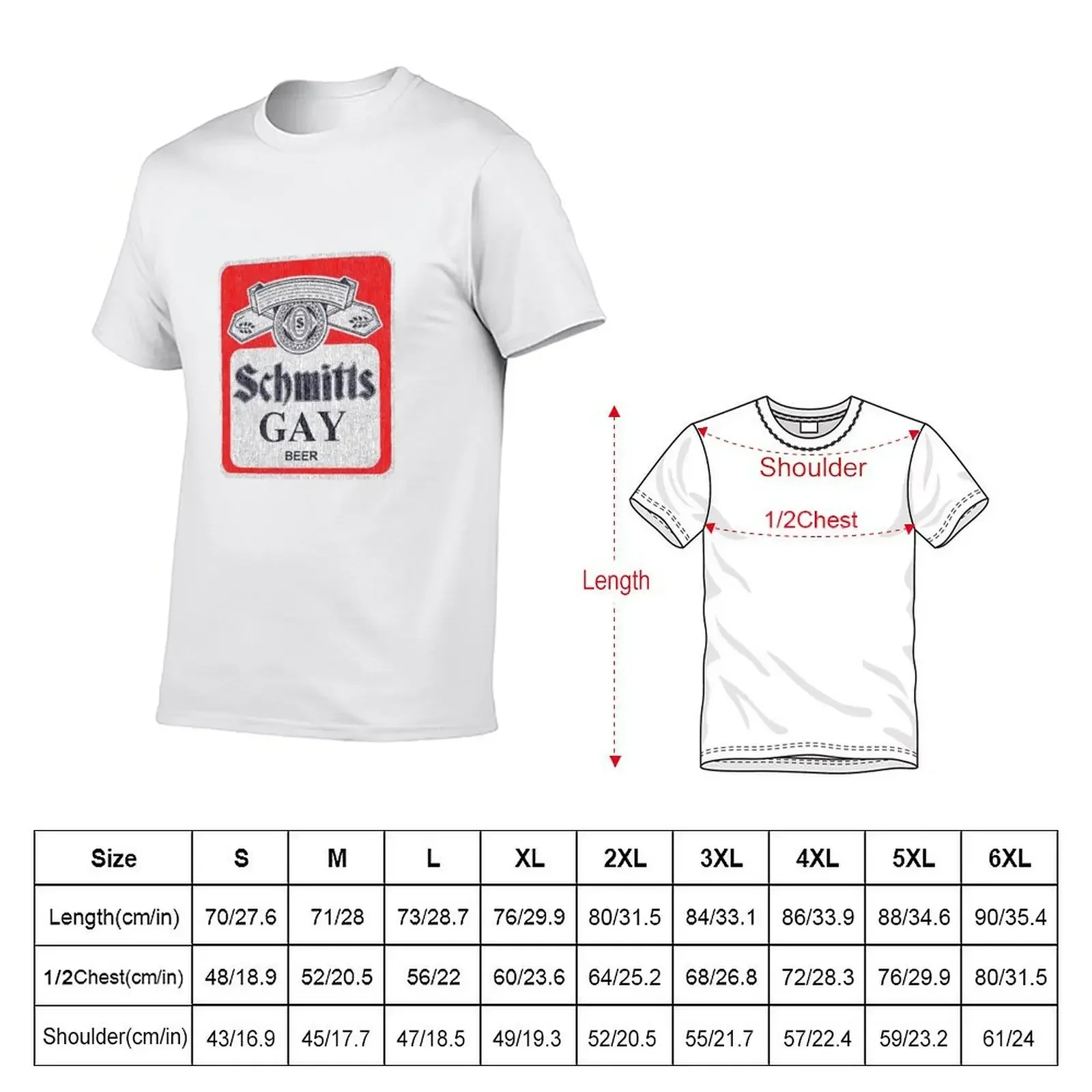 Schmitts Gay Beer T-Shirt man clothes summer clothes man t shirt essential t shirt mens designer clothes