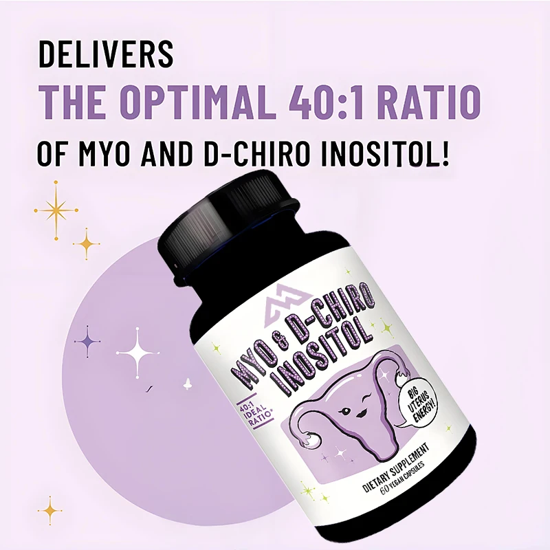 Milk pure inositol supplement Myo inositol and D-Chiro inositol 60 capsules 40:1 ratio - female ovarian and fertility support