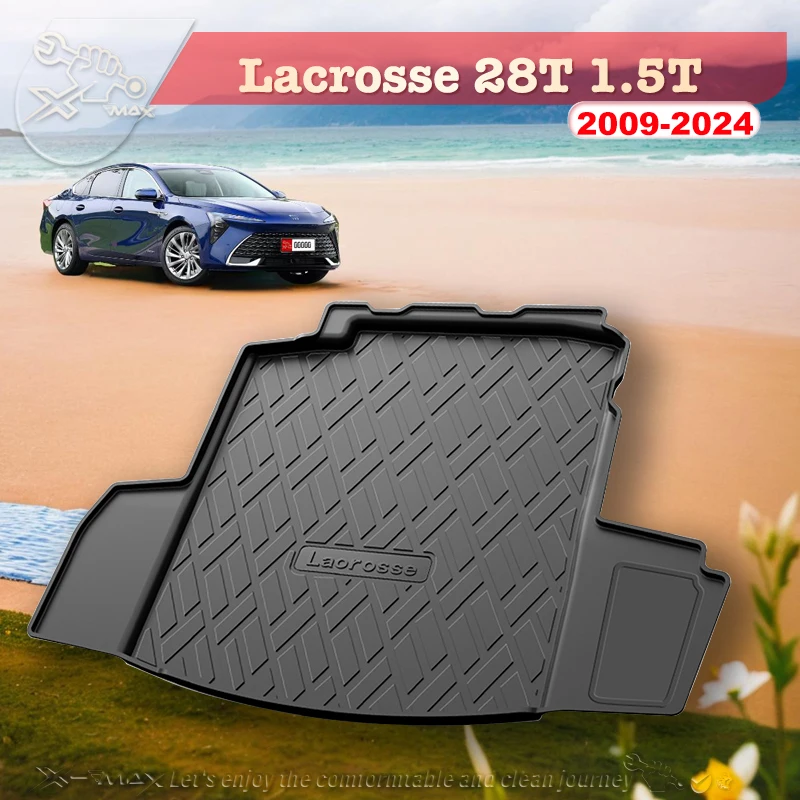 

For Buick Lacrosse 28T 1.5T 2009-2024 Custom Fit Car Trunk Mat All Season Black Cargo Mat 3D Shaped Laser Measured Trunk Liners