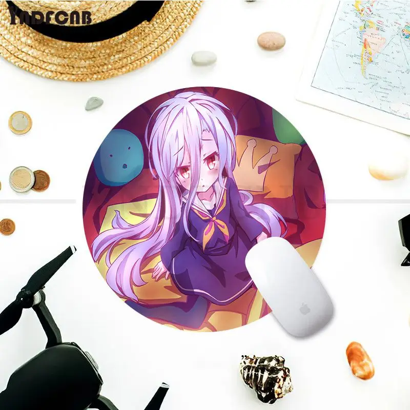 No Game No Life Non-slip Round Big Promotion Table Mat Student Mousepad Computer Keyboard Pad Games Pad For Teen Girls Bedroom