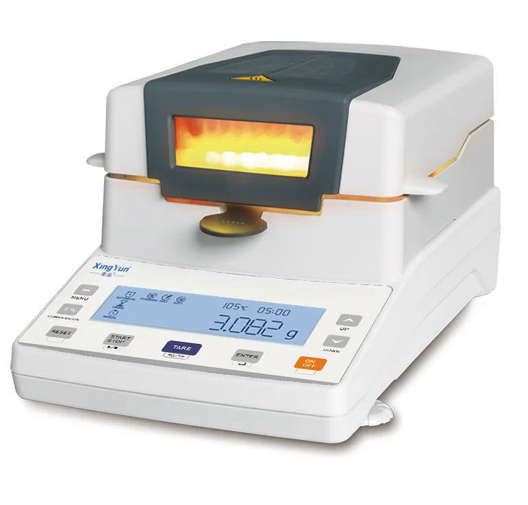 

0.01% Laboratory Moisture Analyzer with Backlit LCD Easy to Operate Brief Appearance USB Option 110g 0.001g