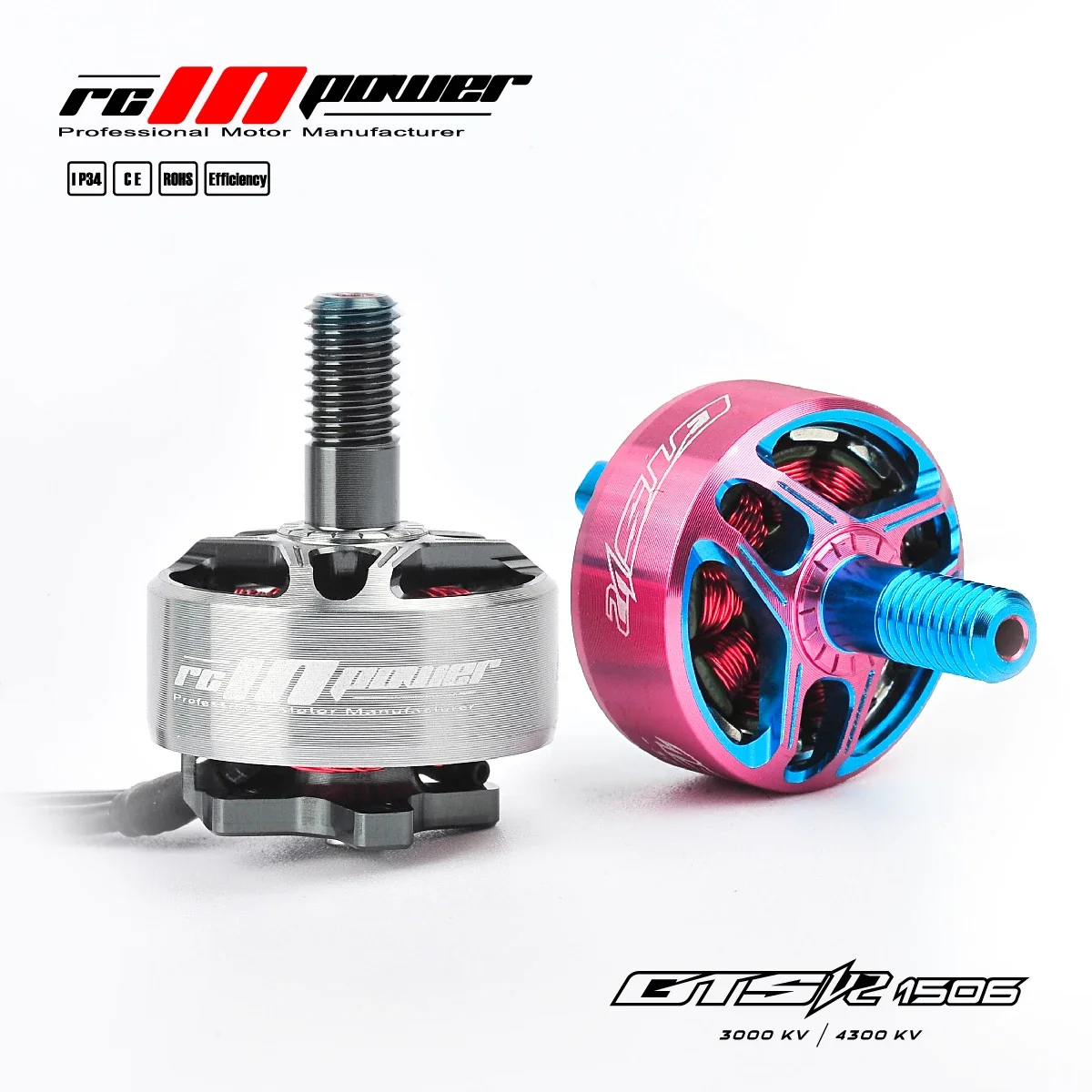 

RCINPOWER GTS V2 1506 Brushless Motor 4300KV 4S 3000KV 6S LIPO for FPV Freestyle 3inch Cinewhoop Drones DIY Parts