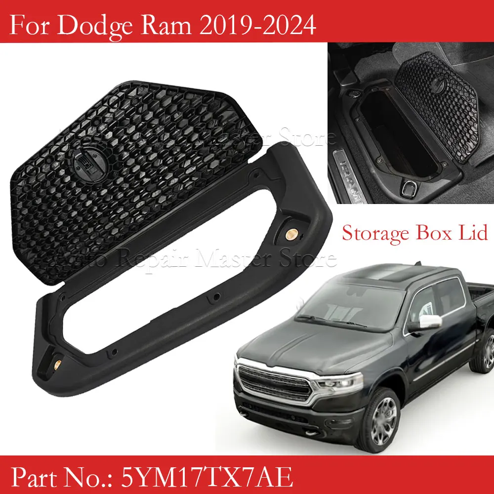 

Automotive Black Storage Box Lid Suitable For 2019-2024 Dodge Ram 5YM17TX7AE Car Interior Accessories