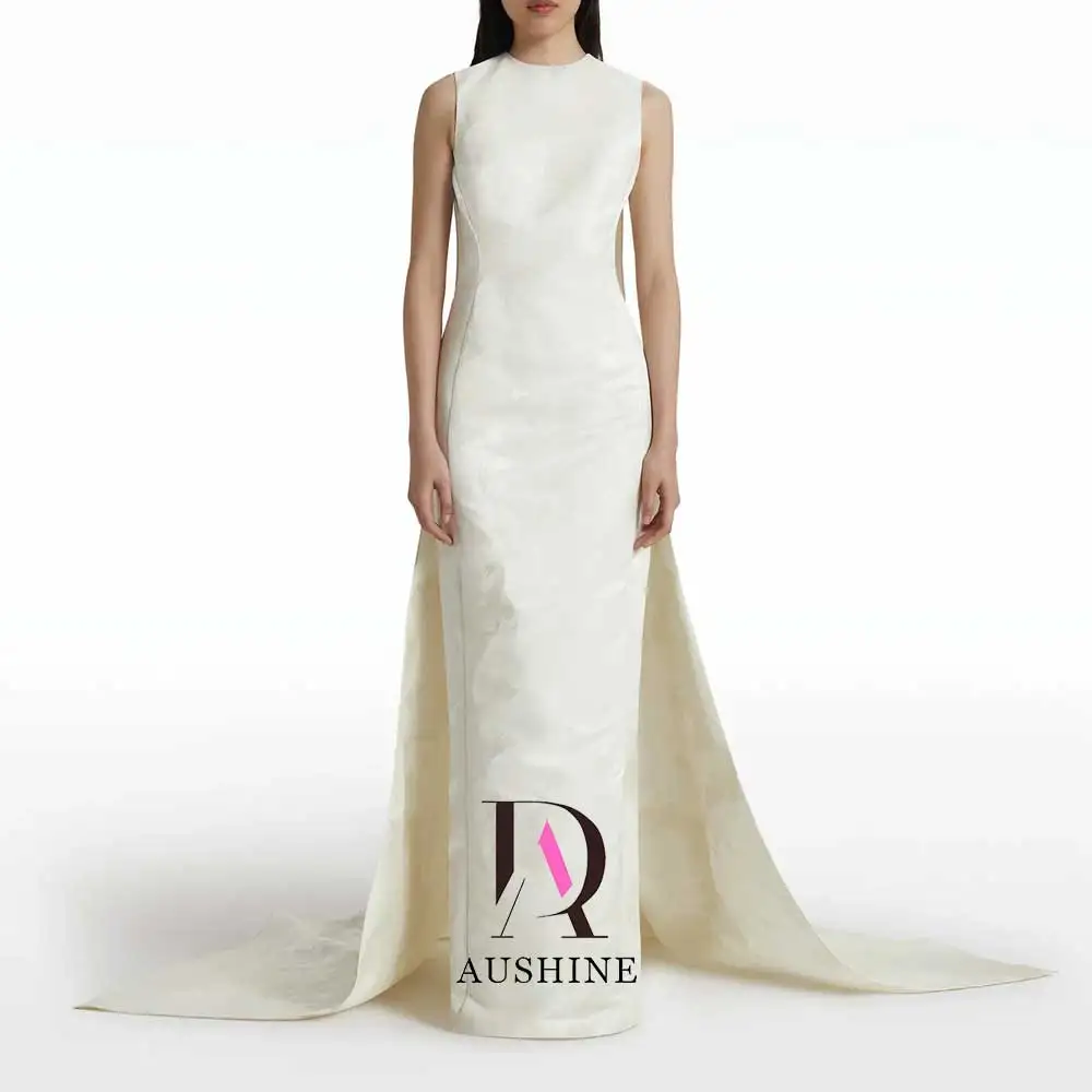 

Aushine Dress Luxury Birthday Evening Dress Floor Length Sleeveless Summer Elegant Wedding Party Gowns For Women Arab 2024Fu