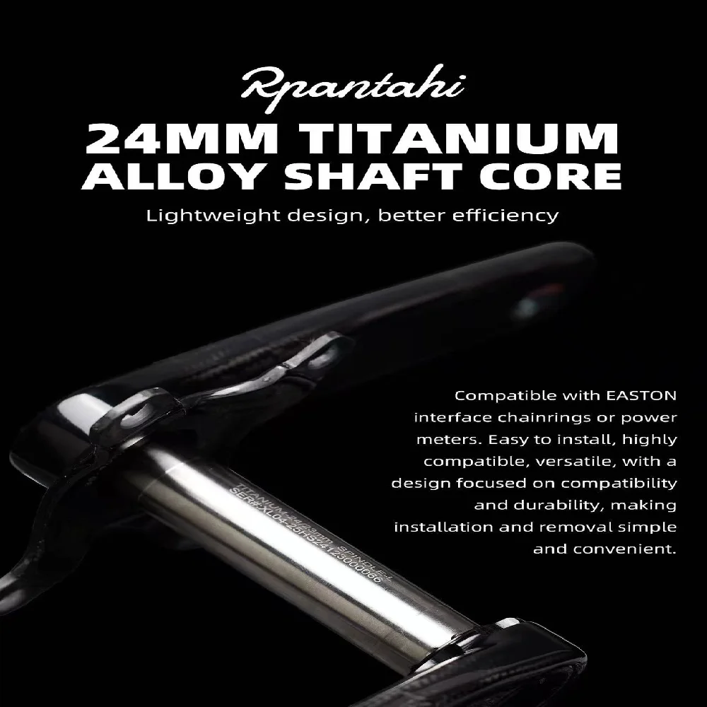 Volle Carbon Rennrad Power Meter Kurbel 24mm Titan Spindel 165mm/170mm Superlight Klapp Fahrrad Kurbelgarnitur 384g Für Shimano – Detail 16