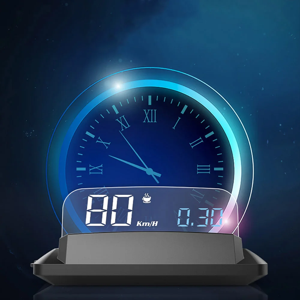 

Car Speed Projector Windshield Alarm HUD OBD Gauge Heads Up Display Glasses Universal Digital Speedometer for Car