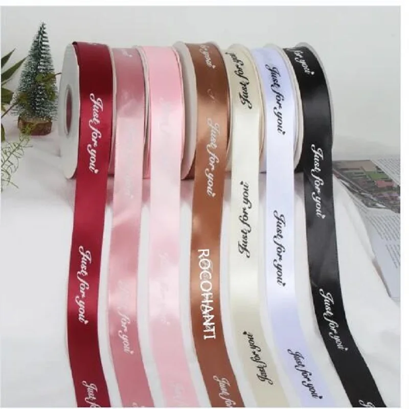 

100 yards Custom Personalized Printed Grosgrain Ribbon 100% Polyester 10 mm Single Face Satin Ribbon with Logo Recycled Webbing