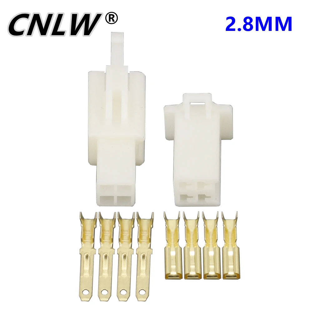 5/10 Sets 4 Pin 2.8mm DJ7041A-2.8-11/21 Electrical Wire Connectors Plug Male and Female Automobile Connector 6040-4111 6030-4991