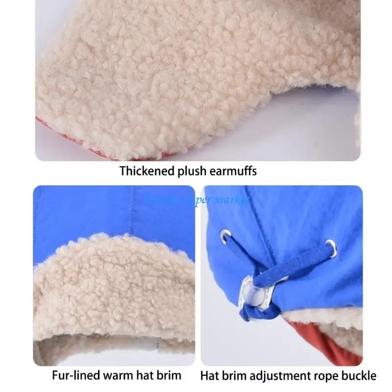 090B Plush Glasses Hat Warm Cap With Protective Ear Protectors For Infants