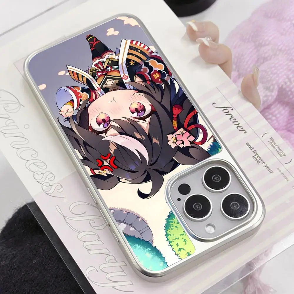 

Anime Uma Musume Kitasan Phone Case for iPhone 17 16 15 14 13 12 11 Air Pro Max Plus Silver Plating Colorful Cover Luxury Cover