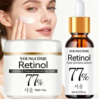 Ensemble de crème sérum pour le visage raffermissant au rétinol, Anti-âge, élimination des rides, ridules, réparation, blanchiment de la peau, éclaircissant, hydratant 2