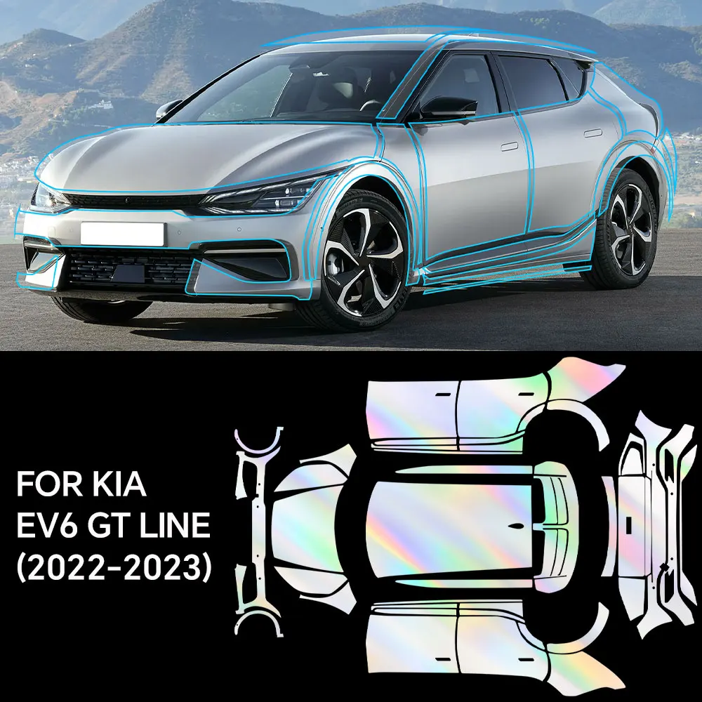 

9Mil TPU Scratch-resistant Car Paint Protection Film For KIA EV6 GT-Line 2022 2023 Car Body Transparent Bra Per-cut PPF Kit