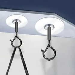 2pcs Self Adhesive Safety Ceiling Hanger Sticky Eye Hooks Ceiling Hooks Windproof Wall Hooks For LED Light Strips Banners
