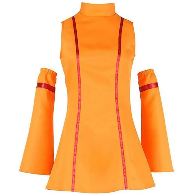 

❤️❤️❤️Poetic Walk Anime 3 Cosplay Costume Orange Suit Lolita Maid Dress Sleeves Halloween Outfit❤️⭐️❤️