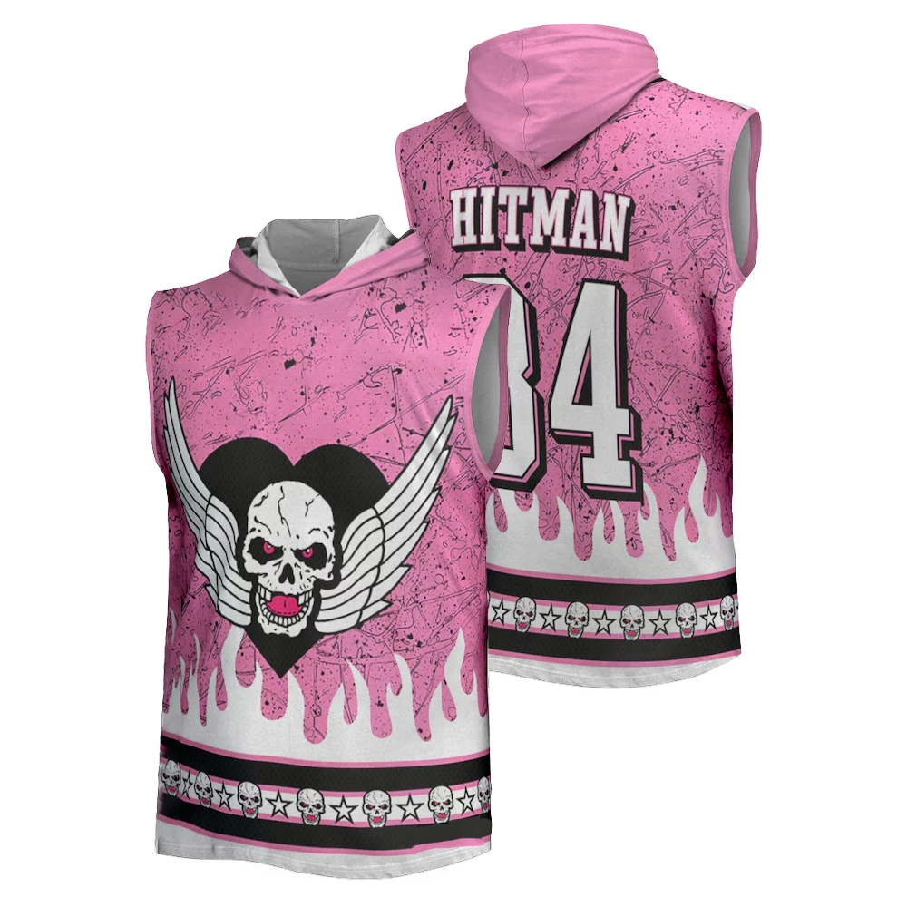 Хоккейная майка Bret Hart Hitman 2025, спортивная толстовка без рукавов для мужчин и женщин, жилет с капюшоном, детский новый жилет, майка для детей