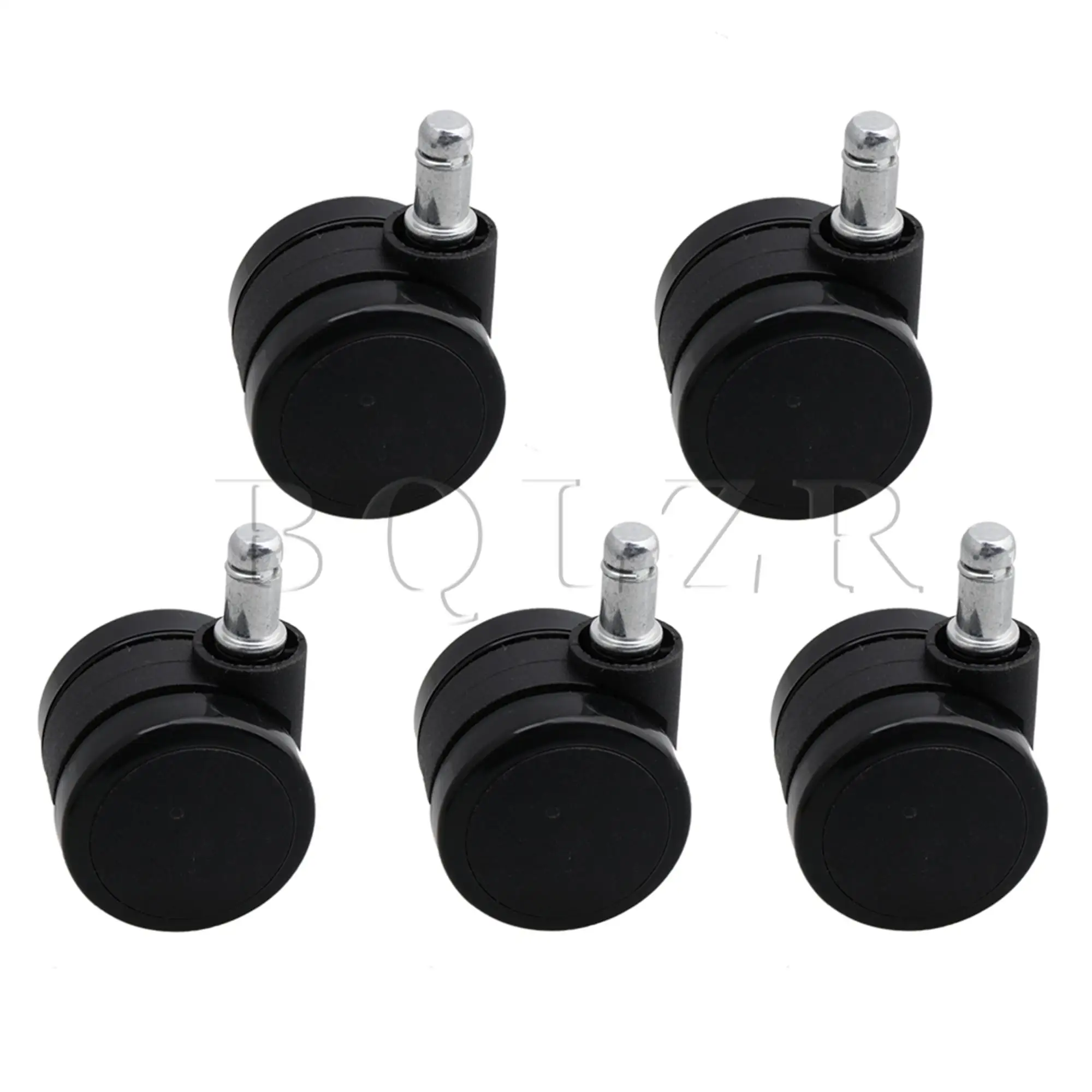 

5PCS 2" Black Nylon Swivel Hooded Hercules Twin Wheel Caster with Brake