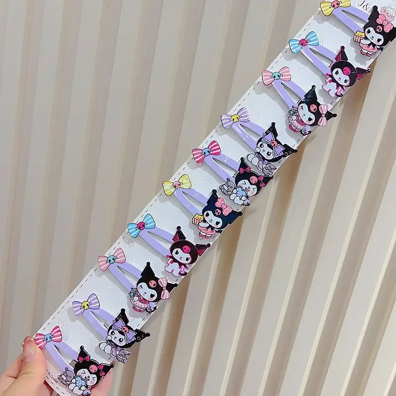 Sanrio Acrylic Folding Clip Cartoon Big BB Clip Stitch Kuromi Hair Clip Broken Hair Side Clip Headpiece Hair Accessories