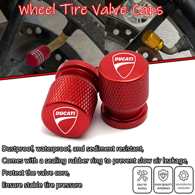 For Ducati 400 620 695 696 796 821 MONSTER 899 959 1199 1299 Panigale 848 /EVO 1198/S/R Motorcycle Wheel Tire Valve Caps