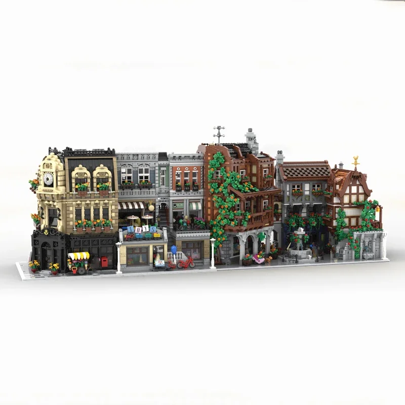 MOC Creative Street View Wine Shop and Old Pharmacy  Building Model Model Block Architecture Diy Education Assembly Toy Gift