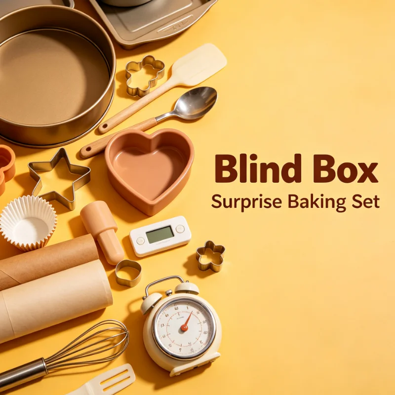 Cute Multifunctional Bakeware Lucky Mystery Box Mixed Size Silicone Molds for Home Dessert DIY