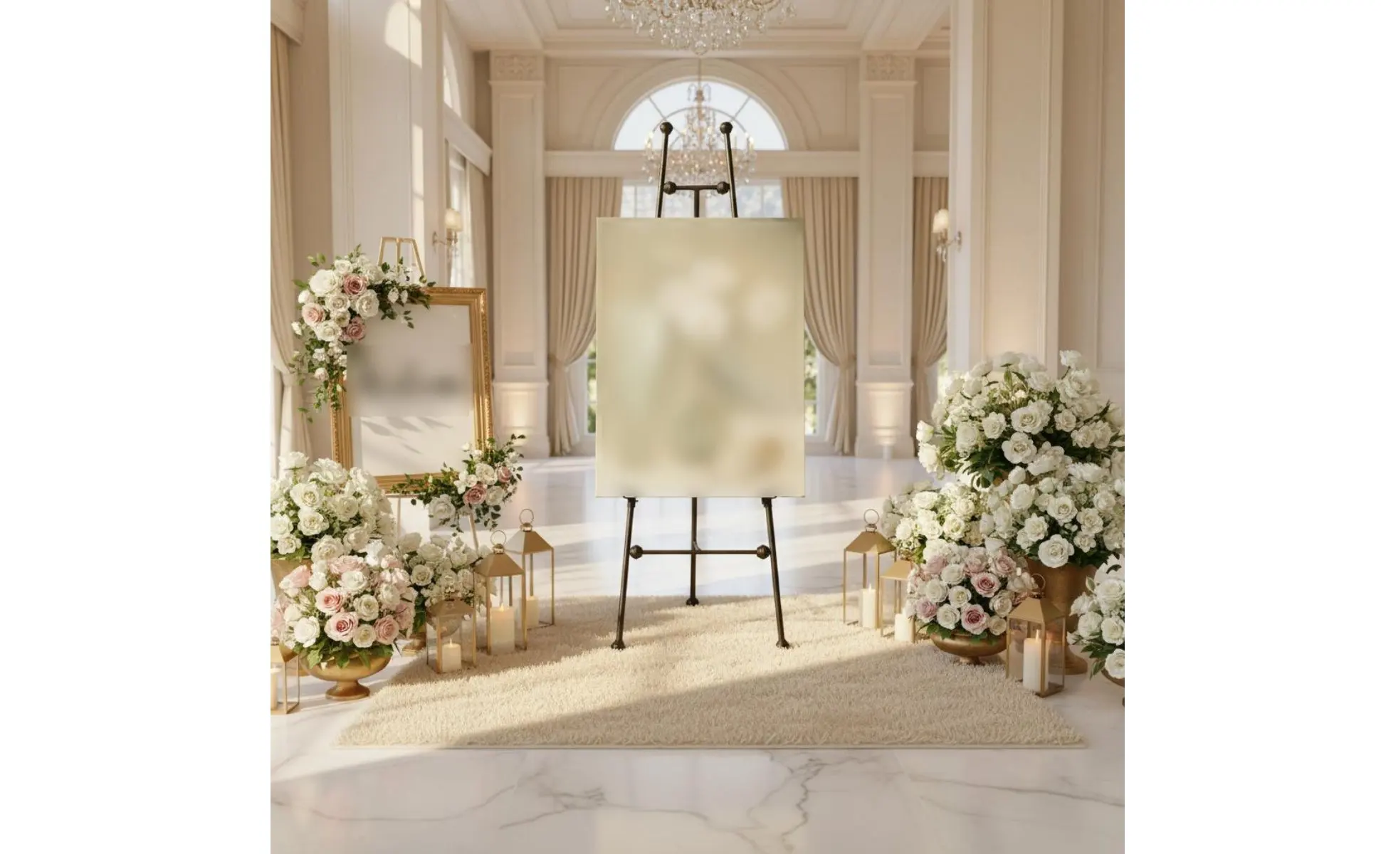 Gold Wedding Sign Stand Nordic Design Wedding Sign Stand Gold Metal Easel Subtle Luxury Tripod Poster Holder Sturdy