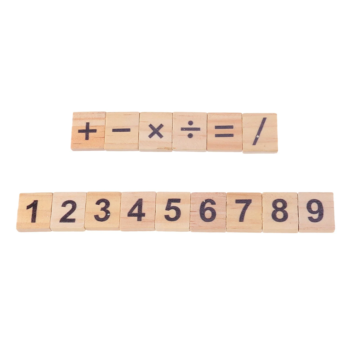 100개 18x20mm 고품질 안전한 나무 숫자 퍼즐 유아 조기 교육 숫자 칩 어린이 게임 나무 블록