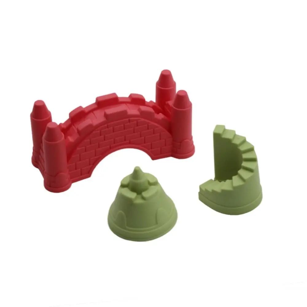 Jeu de plein air en plastique pour enfants, 6 pièces, château de plage, seau, pelle, râteau, moule, ensemble de jouets de sable, Kit de creuser du sable