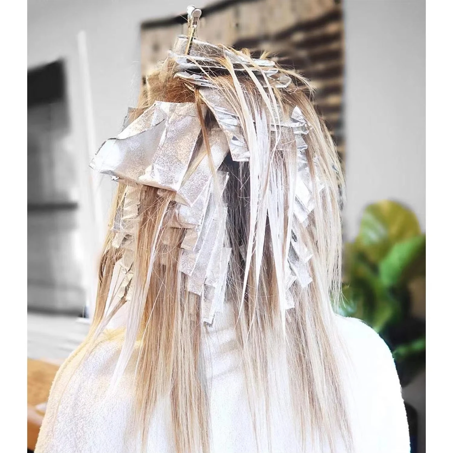 12cmX50m Aluminiumfolie für Haare, Professionelle Geprägte Haarfolienrolle für Haarfärbung und Highlighting, für Haarbleichung im Friseursalon – Detail 4