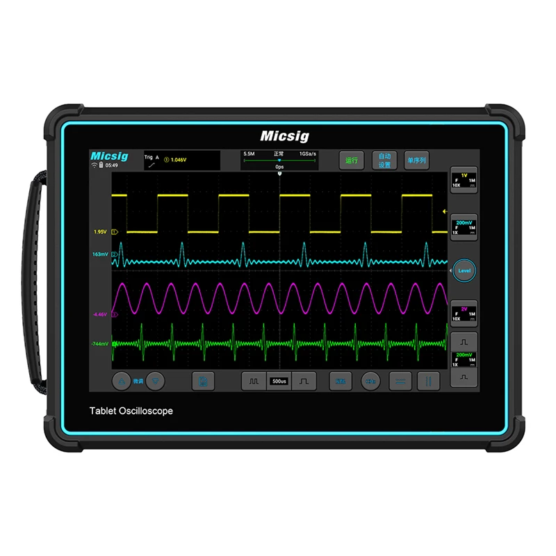 Micsig TO1004 TO2004 TO3004 płaski oscyloskop cyfrowy ręczny przenośny czterokanałowy tablet w pełni dotykowy 300M automatyczne narzędzie testowe