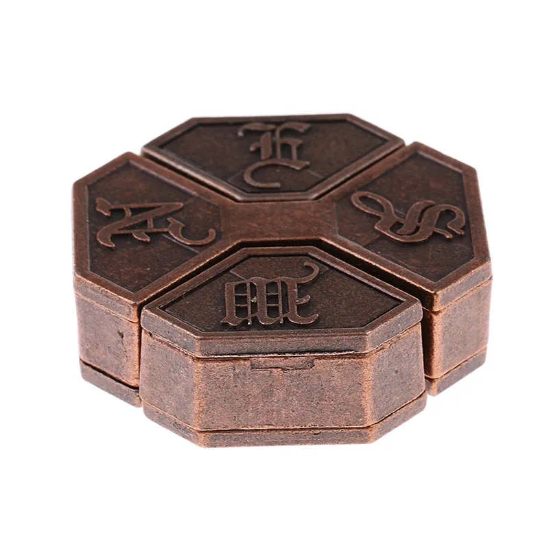 Metal Puzzle Brain Teasers Box Eight Trigrams Lock IQ Toys For Kids Adults Fidget For Anxiety Wit And Logica Games
