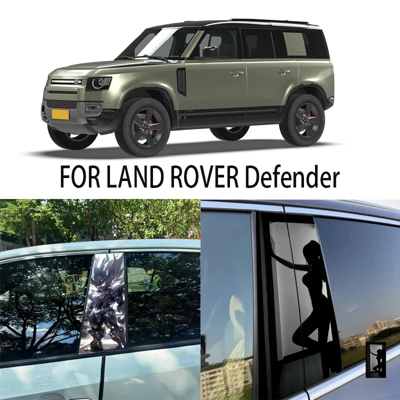 

Door Window Decoration Trims Pillar Posts Stickers Auto Styling For LAND ROVER Defender Car accessories