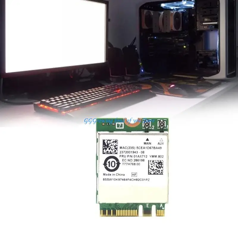 

H9EB 01AX712 Wireless Card RTL8822BE BT4.0 2.4 1200Mb Dual-Frequency M2-NGFF WIFI Card 802.11AC for Laptop PC