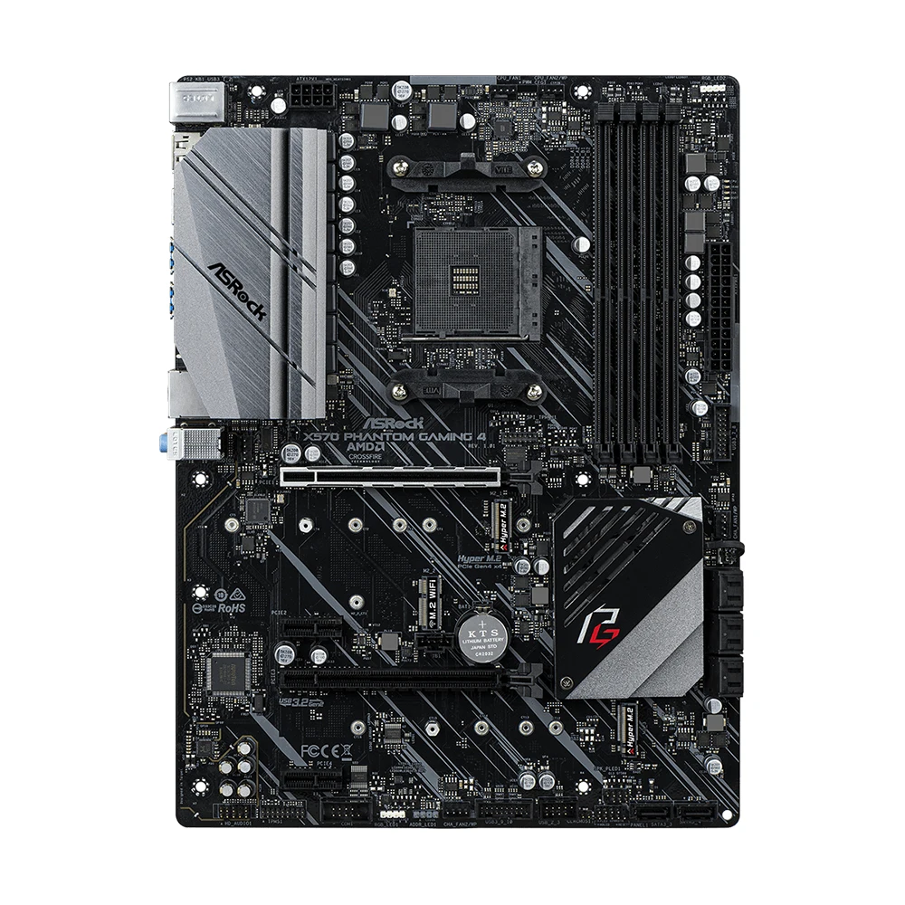 

ASRock X570 PHANTOM GAMING 4 Motherboard Support 5500 5600 5600X 5700X 5700x3D 5800x3D CPU 4xDDR4 128GB AMD AM4 ATX Mainboard