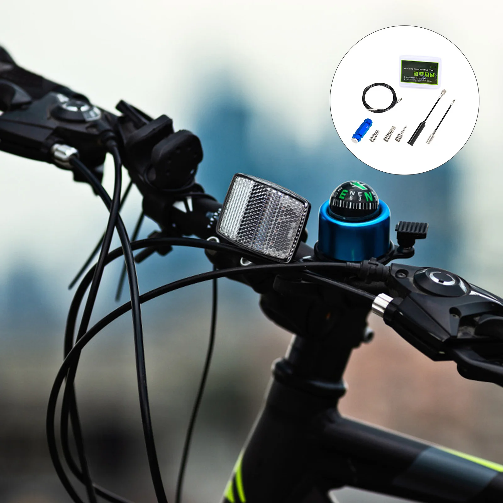 

1Set Magnetic Bike Internal Cable Routing Tool Aluminum Alloy Durable Frame Threading Tool Cycling Accessories