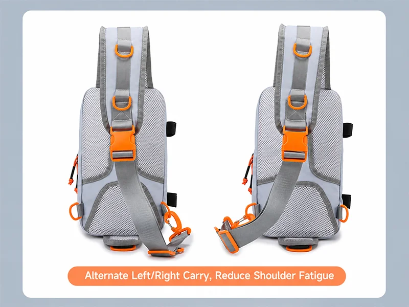 Multifunktionale Angeltasche mit großer Kapazität aus Oxford-Gewebe, verstellbare Schulter- und Hüfttasche für Outdoor-Angeln. – Detail 5