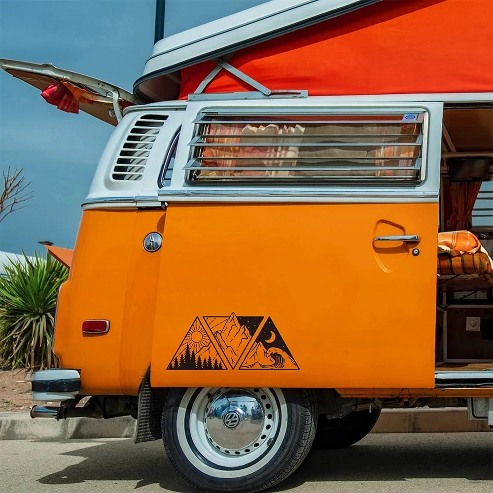 

Car Styling Ocean Mountain Decals, Camper Van Motorhome Decor Vinyl Stickers Accessories Tunning Auto Parts