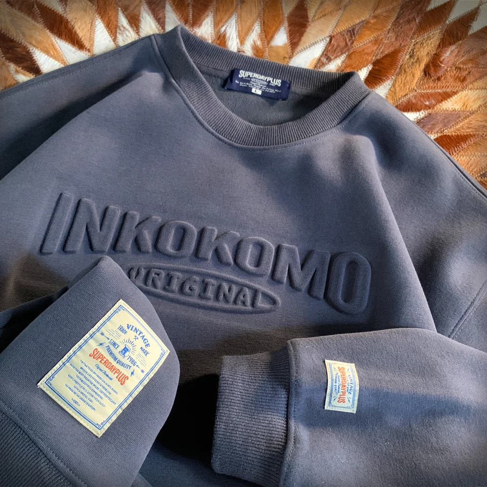 

Толстовка с длинными рукавами и флисовой подкладкой, повседневная, теплая, удобная, свободного кроя, осенне-зимняя, модная, в стиле ретро, топ