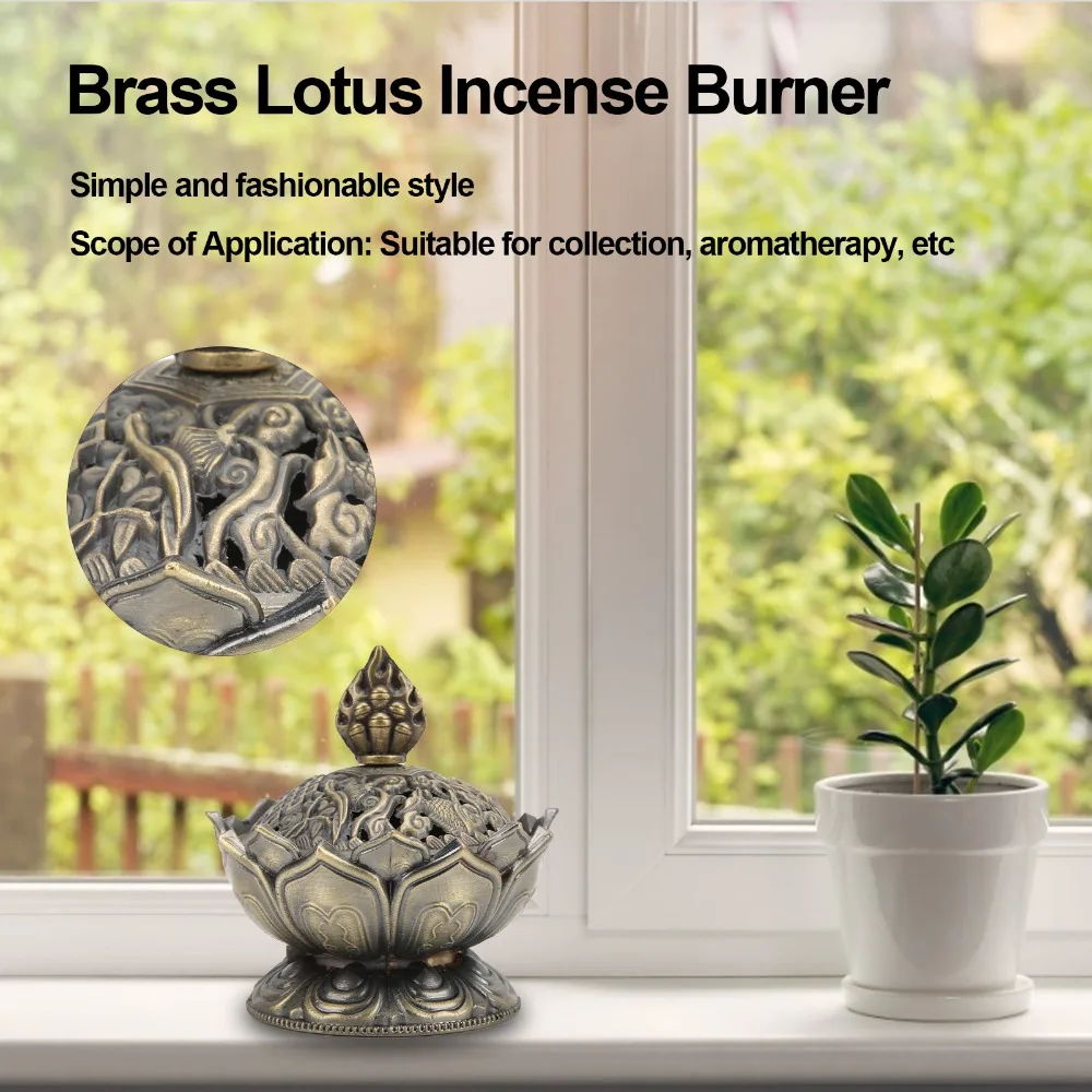 Incense Holders Bronze Incense Burner Flower Mini Incense Holder Mini Incense Burner For Stick And Cone Incense