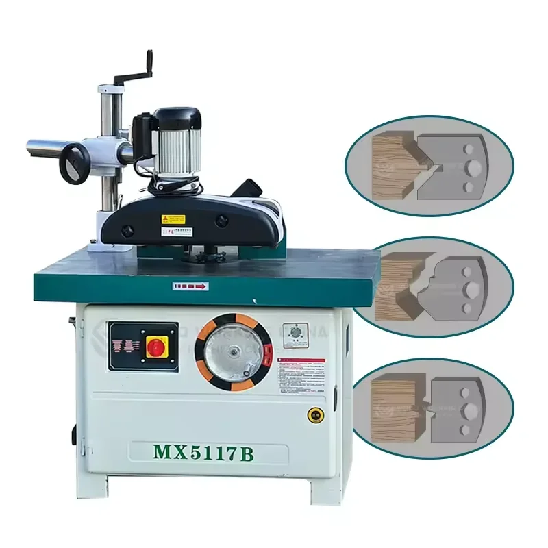 Woodworking Vertical Spindle Moulder Cutter Head Shaper with Feeder Automatic Feeder Solid Wood Milling Moulding Machine