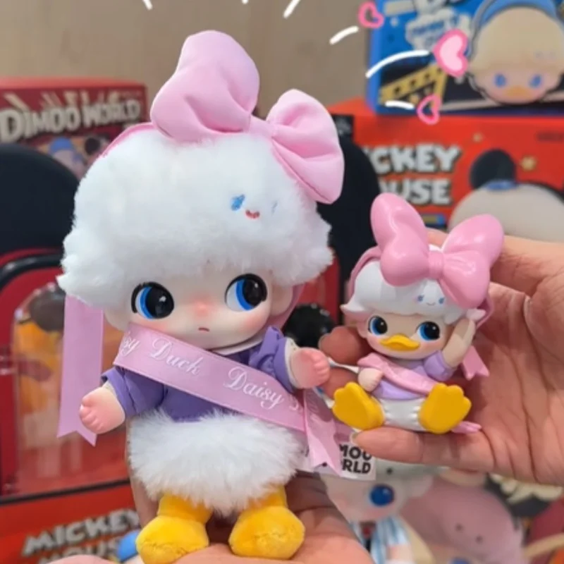 

Оригинальный брелок-сюрприз POPMART Dimoo World × Disney Series Vinyl Face (виниловая фигурка) в плюшевой сумке, брендированная модная игрушка Dimoo