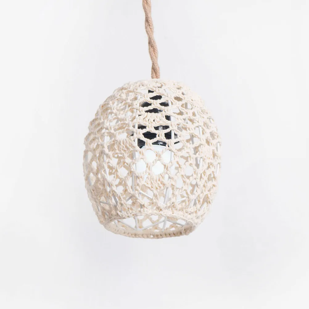 

Декоративный подвесной светильник в стиле бохо из хлопкового каната, тщательно сотканный вручную, для гостиной, отеля, ресторана, в деревенском стиле