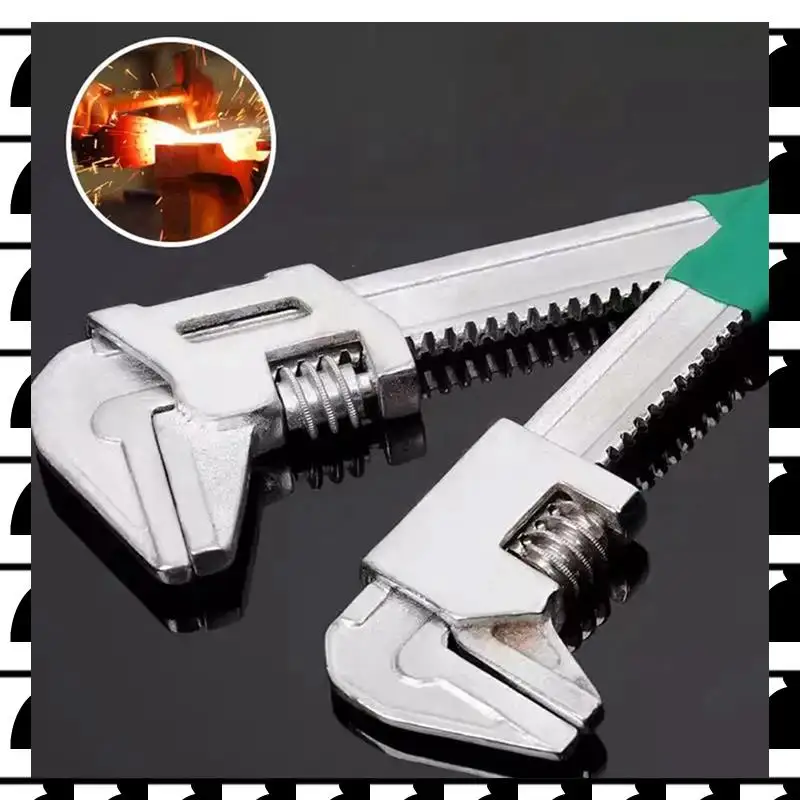 

A44U Versatile F-Type Adjustable Wrench Steel Multifunctional Bathroom Sink Wrench Household Large Open End Spanner Durable 230M