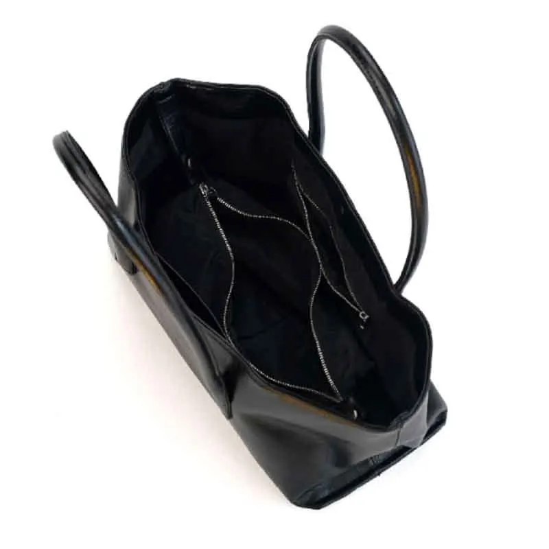 Black High-quality Crocodile Pattern Large Capacity Tote Bag Versatile Commuting Armpit Bag Shoulder Bag Women Handbag