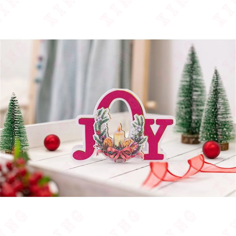 2022 Joy Holly Snow Noet Candlelit Christmas Winter Roses Poinsettia Delight Festive Bows Metal Cutting Dies Silicone Stamps Set