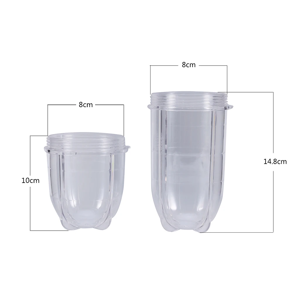 Plastic Transparent Blender Juicer Replacement Cup Tall or Short Mug Mixing Cup Replacement Parts for Kitchen Blender