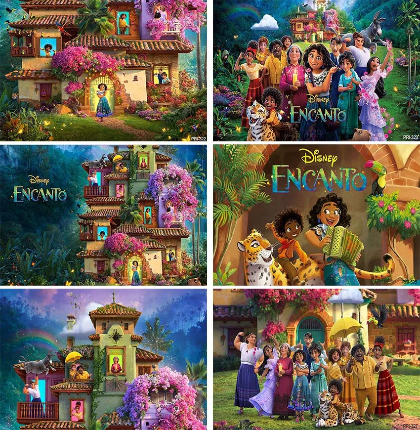 

Disney Encanto Theme Background Party Decoration Banner Kids Girls Birthday Party Decor Baby Shower Photo Backdrop Room Decor